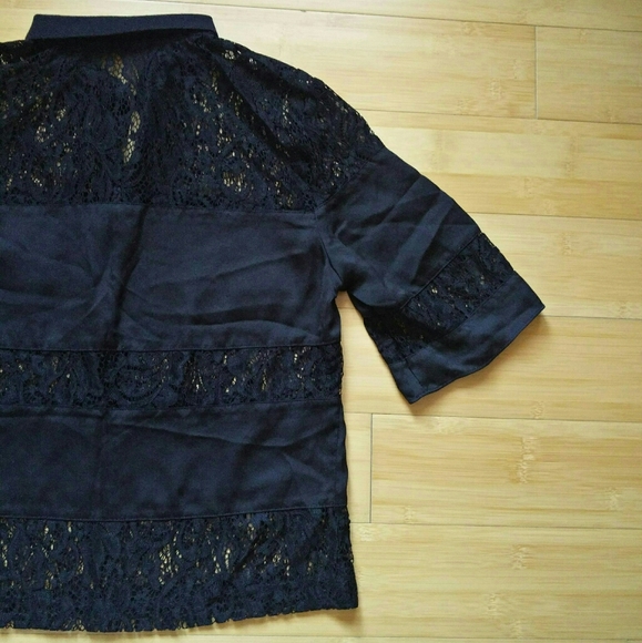 Guess Striped & Blocked Lace Top - Picture 6 of 10